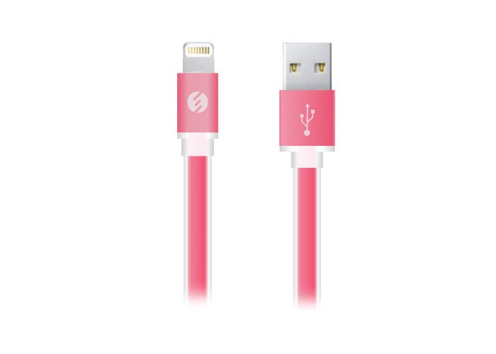  S-link Swapp SW-C603 1m 2A iPhone Lightning Pembe Şarj Kablosu 